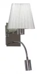 Sieninis &scaron;viestuvas SYLWANA With switch Square LED 1x40 W E14, chromo ir baltos spalvos