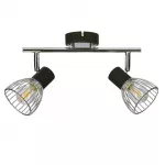Lubinis &scaron;viestuvas MODO 2x40 W E14, chromo ir juodos spalvos