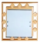 Plafonas NATURA 40X40X10,5 2x60 W E27, geltonos spalvos