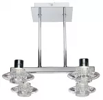 Pakabinamas &scaron;viestuvas L&H RASTEK OVERHANG 4x40 W G9, chromo spalvos