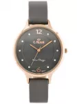 Moteri&scaron;kas laikrodis G. Rossi 10411A-1B3 &ndash; pilkas ciferblatas