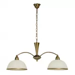 Pakabinamas &scaron;viestuvas MAURA PATINA LAMP 2x60 W E27, baltos ir aukso spalvos
