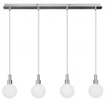 Pakabinamas &scaron;viestuvas MALDUS lampshade 4x40 W G9, chromo ir baltos spalvos