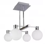 Pakabinamas &scaron;viestuvas MALDUS seat post lampshade 4x40 W G9, chromo ir baltos spalvos