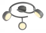 Lubinis &scaron;viestuvas MILD Spiral 3000K LED 3x6 W, pilkos spalvos