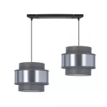 Pakabinamas &scaron;viestuvas Hare lceiling lamp lampshade 2x40 W E27, sidabro, juodos ir pilkos spalvos