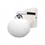 Sieninis &scaron;viestuvas Madrid lampshade 1x60 W E27, chromo ir baltos spalvos