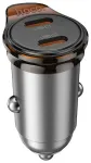 HOCO NZ16B automobilinis įkroviklis | 30W | PD, QC | USB-C | pilkas