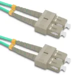 Qoltec Patchcord fiber optic SC/UPC - SC/UPC | Multimode | 50/125 | OM4 | Duplex | 1m