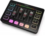 Fifine SC3 audio mixer RGB | Streaming | XLR | 48V | Vocal black