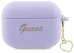 Guess GUAP2LSCHSU AirPods Pro 2 cover purple|purple Silicone Charm Heart Collection