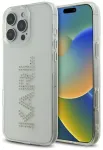 Karl Lagerfeld IML Rhinestones Logo Case Aizsargapvalks priek&scaron; iPhone 16 Pro / caurspīdīgs