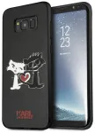 Karl Lagerfeld KLHCS8LCL1BK S8 Plus G955 hardcase Aizsargapvalks priek&scaron; Choupette in love / melns