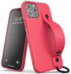 Adidas telefono dėklas su rankos dirželiu, skirtas iPhone 12 Pro Max, rožinis