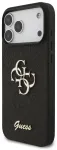 Guess PU Fixed Glitter 4G Metal Logo Case Aizsargapvalks priek&scaron; iPhone 18 Pro Max / melns