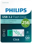 Philips FM25FD175B/00 USB-C 3.2 Gen 1 Zibatmiņa 256GB Click Spring zaļa