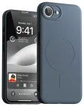 Mercury pusiau silikoninis telefono dėklas, skirtas iPhone 16e, mėlynas su MagSafe