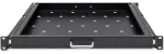 Qoltec Solid steel mount shelf with handle for RACK | 600*600 | Pull-out | Black