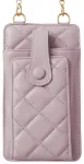 QUILTED PHONE BAG 19*10,5*2CM PURPLE