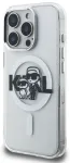 Karl Lagerfeld IML Glitter Karl and Choupette Sketch MagSafe Case Aizsargapvalks priek&scaron; iPhone 15 Pro / caurspīdīgs