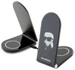Karl Lagerfeld foldable wireless charger 2-in-1 KLDCRFALKINK Tīkla lādētājs 15W / melns Ikonik MagSafe