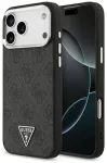 Guess 4G Triangle Logo telefono dėklas su MagSafe palaikymu telefonui iPhone 17 Pro Max | iPhone 18 Pro Max juodas sidabrinis