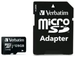 SD MicroSD atminties kortelė 128GB Verbatim SDXC Premium Class10 + adapteris pakuotėje