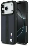 BMW M Perforated Stripe Case Logo MagSafe Aizsargapvalks priek&scaron; iPhone 17 Pro / tum&scaron;i zils
