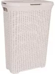 Skalbinių dėžė Style 40L 44,8x26,5x61,5 cm, kreminės spalvos