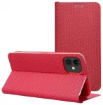 LUNA Book Carbon knyginio tipo telefono dėklas iPhone 17 Pro Max raudonas
