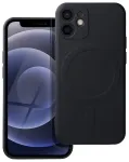 Silicone Mag Cover telefono dėklas su MagSafe palaikymu iPhone 12 Mini juodas