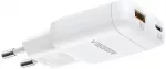 Veger TR121 kelioninis įkroviklis | 45W | PD | USB-A, USB-C | su USB-C į USB-C laidu komplekte | baltas