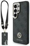 Guess 4G Big Rhinestone Triangle Strap MagSafe Aizsargapvalks priek&scaron; Samsung Galaxy S26 Ultra / melns