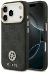 Guess 4G Strass Logo MagSafe Aizsargapvalks priek&scaron; iPhone 17 Pro / melns