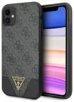 Guess GUHCN61PU4GHBK Hardcase 4G Triangle Collection Aizsargapvalks priek&scaron; iPhone 11 6,1" / Xr / pelēks