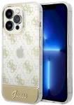 Guess GUHCP14XHG4MHG Hardcase 4G Pattern Script Aizsargapvalks priek&scaron; iPhone 14 Pro Max 6,7" / zelta