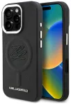 Case Karl Lagerfeld Initial & Metal Logo MagSafe Aizsargapvalks priek&scaron; iPhone 16 Pro / melns