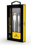 Gembird CC-USB2B-AMMBM-2M-BW2 USB-A uz Micro-USB kabelis 2m / sudraba-balts