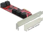 DELOCK PCI Expr Card 10x SATA III int +Low Profile