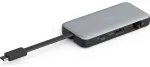 DIGITUS USB-C dokstacija su HDMI, USB3.2, RJ45, SD, MicroSD, PD sidabrinė