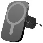 Setty magnetinis automobilinis telefono laikiklis ant oro grotelių su 15W belaidžiu įkrovimu suderinamas su MagSafe juodas
