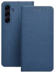 LUNA Book Carbon knyginio tipo telefono dėklas Samsung Galaxy S22 (S901) mėlynas