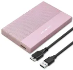 Qoltec Aluminium Enclosure | SSD HDD 2.5'' drive | SATA | USB 3.0 | Super speed 5Gb/s | 2TB | Pink