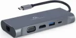 Gembird USB Type-C Multi-Port Dokstacija + Kar&scaron;u lasitājs
