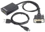 Gembird Adapteris HDMI / 0,15m / USB / AUX / Full HD