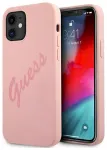 Guess GUHCP12SLSVSPI Script Vintage Aizsargapvalks priek&scaron; iPhone 12 mini 5,4" / rozā