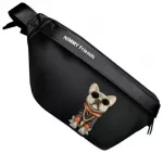 Nimmy Glasses prancūzų buldogo krep&scaron;ys su prancūzų buldogo ra&scaron;tu, juodas
