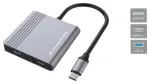 CONCEPTRONIC 4-1 dokstacija USB-C->2xHDMI/USB-A/100WPD 25cm gray