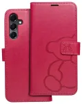 MEZZO teddy bear knyginio tipo telefono dėklas Samsung Galaxy A16 5G (A166) rožinis (pliu&scaron;inis me&scaron;kiukas)