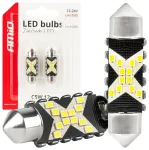 LED CANBUS bulbs 12SMD Festoon C5W 2016 36mm White 12/24V AMIO-04236